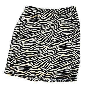 Sincerely Jules Zebra Print Mini Skirt S Black/gold